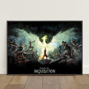 Dragon Age Poster | Morrigan Wall Art | The Inquisitor Wall Art | Game Print