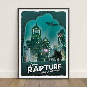 Bioshock Poster | Big Daddy Wall Art Print | Wall Decor | Matte Paper | Frame Options #5