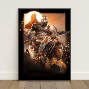 God of War Poster | Kratos & Atreus Wall Art | Game Print #2