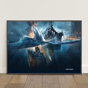 World of Warships Poster | Battleship Wall Art | Game Print #2