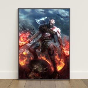 God of War Poster | Kratos & Atreus Print | Game Poster #3