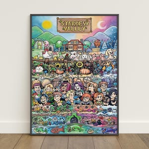 Stardew Valley Poster | Farm Life Wall Art | Game Print