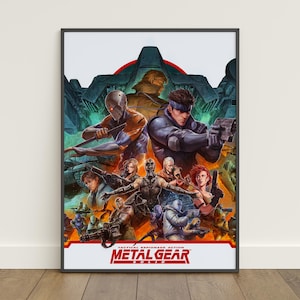Metal Gear Solid Poster | Solid Snake Wall Art Print | Wall Decor | Matte Paper | Frame Options #2