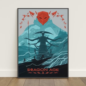 Dragon Age Poster | Morrigan Wall Art | The Inquisitor Wall Art | Game Print #3