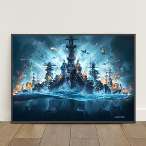 World of Warships Poster | Battleship Wall Art | Game Print #4