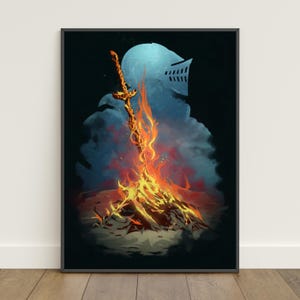 Dark Souls Poster | Chosen Undead Wall Art | Game Print