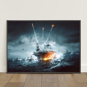 World of Warships Poster | Battleship Wall Art | Game Print