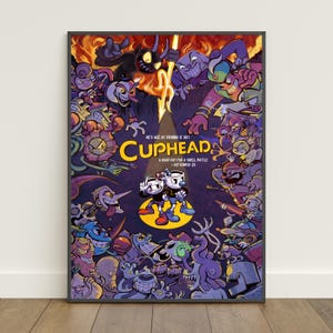 Cuphead Poster | Mugman Wall Art | Game Print #2