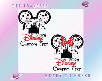 Disney Custom Name 2026 DTF Transfer: Personalization Text Ready to Press