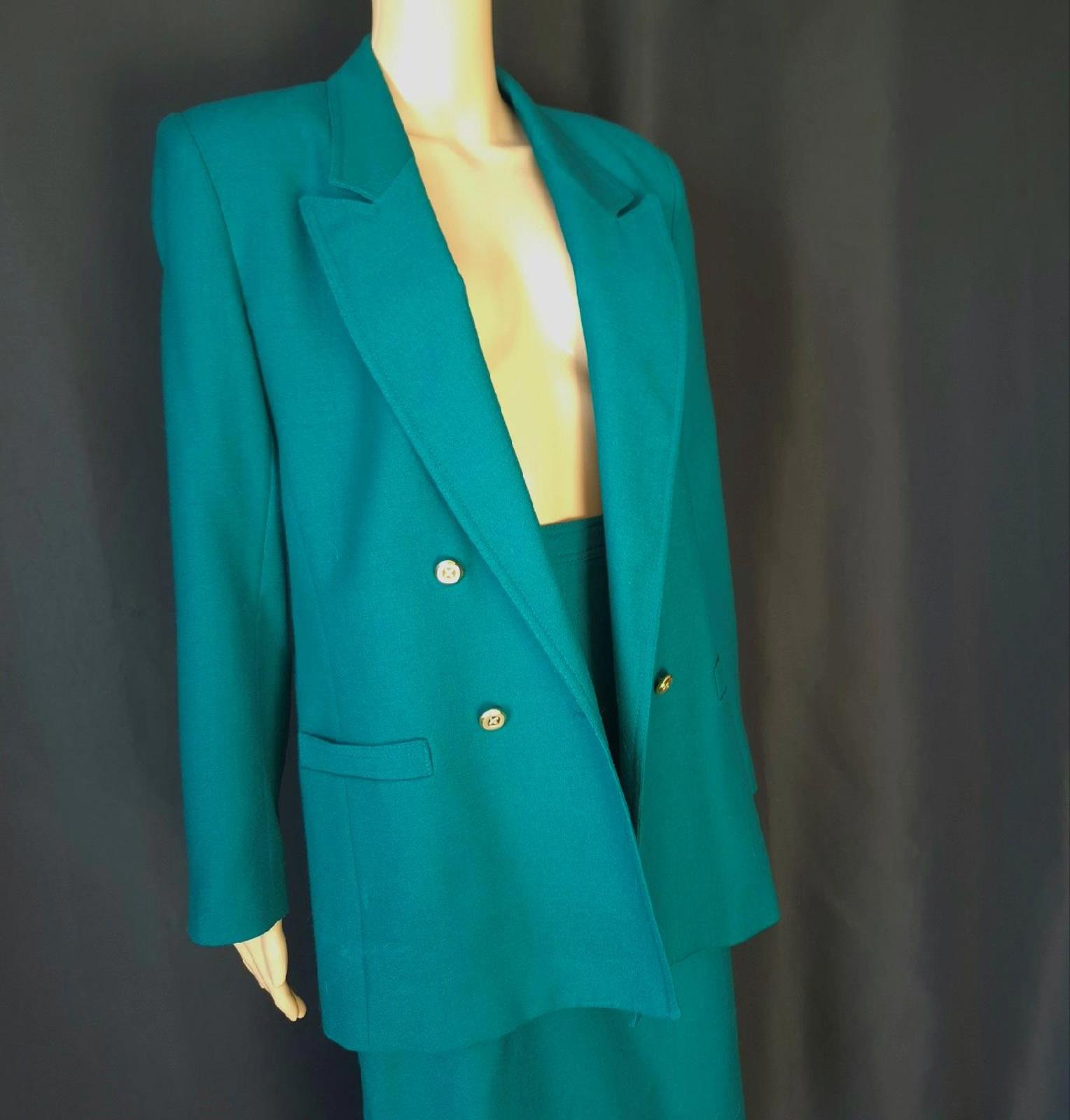 1990s Vintage Tailored Wool Double Breasted Blazer Jacket and 