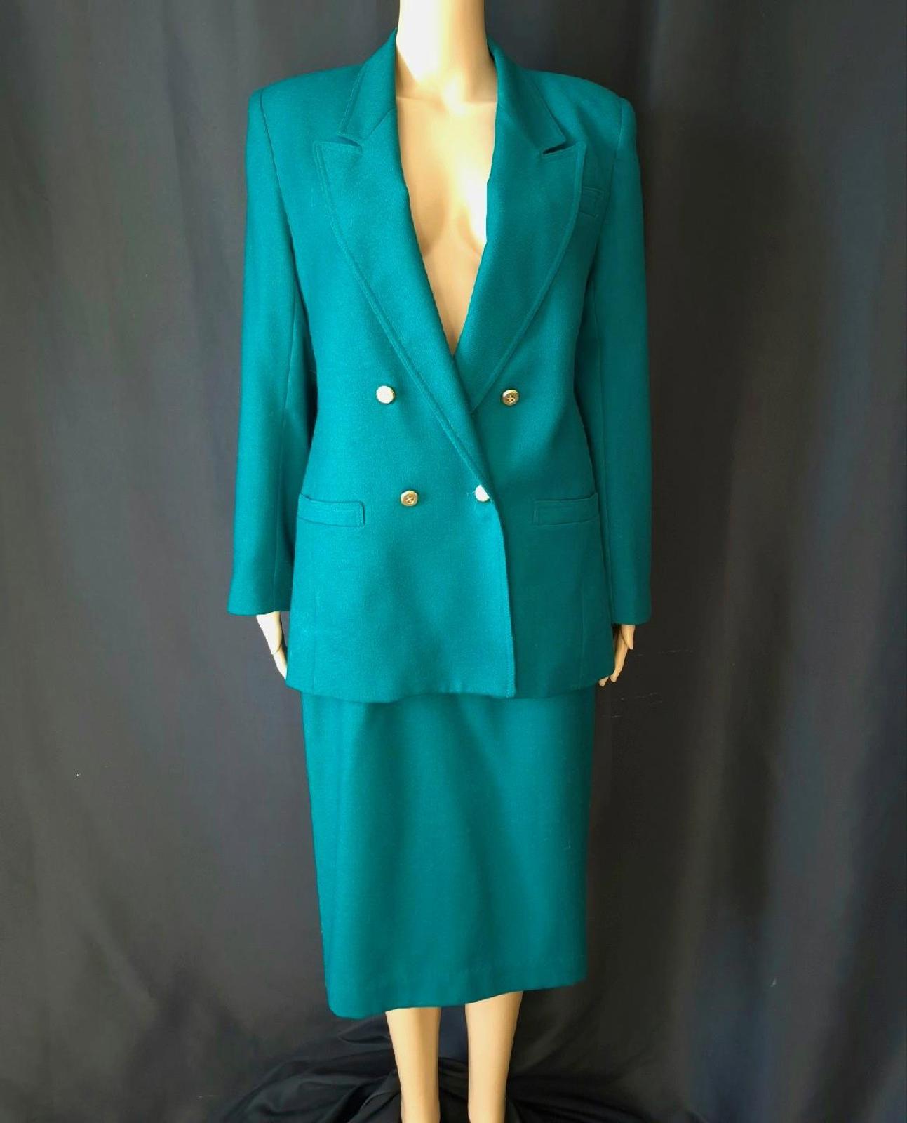 1990s Vintage Tailored Wool Double Breasted Blazer Jacket and 
