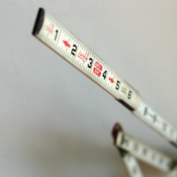 Vintage Wooden Folding Ruler