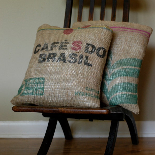 Handmade Coffee Sack Pillow