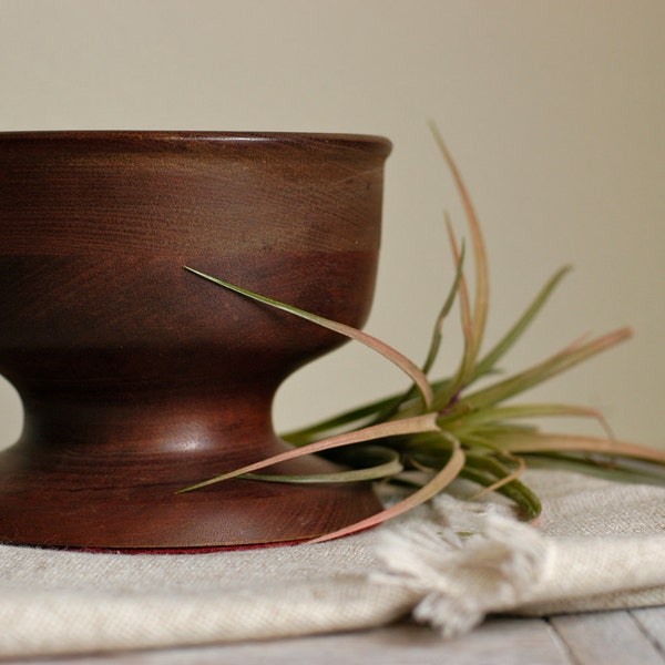 Vintage Danish Modern Wood Urn