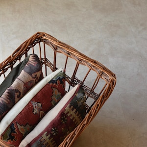 Antique Large Woven Baguette Basket