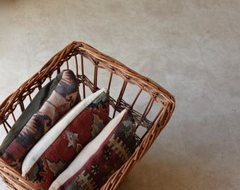 Antique Large Woven Baguette Basket