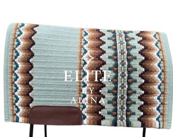 Show pad brown white black goregous,combination custom saddle pad Western