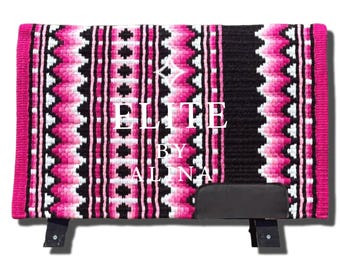 Elite western show pad black Base pink white combination custom saddle pad Western Show Pad Saddle elite