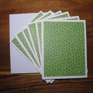 Green Clover notecards, set of 6 Boxed blank notecards, handmade nature note cards, notecards w/envelopes, blank note cards, Teacher Gift