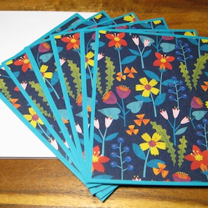 Cartes de correspondance florales lumineuses, ensemble de 6 cartes de correspondance vierges en boîte, cartes de correspondance faites main, cartes avec enveloppes, cartes de correspondance vierges, cadeau de remerciement