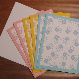CLEARANCE Baby note card set of 6, Boxed blank notecard set, handmade notecards w/ envelopes,blank note cards, Rubber duck notecards, gift