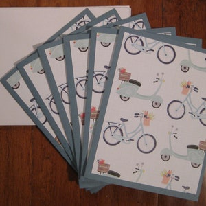 Jeu de 6 cartes de correspondance pour scooter, jeu de cartes de correspondance vierges en boîte, cartes de correspondance faites main, cartes avec enveloppes, cartes de correspondance vierges, jeu de cartes de correspondance de vélo