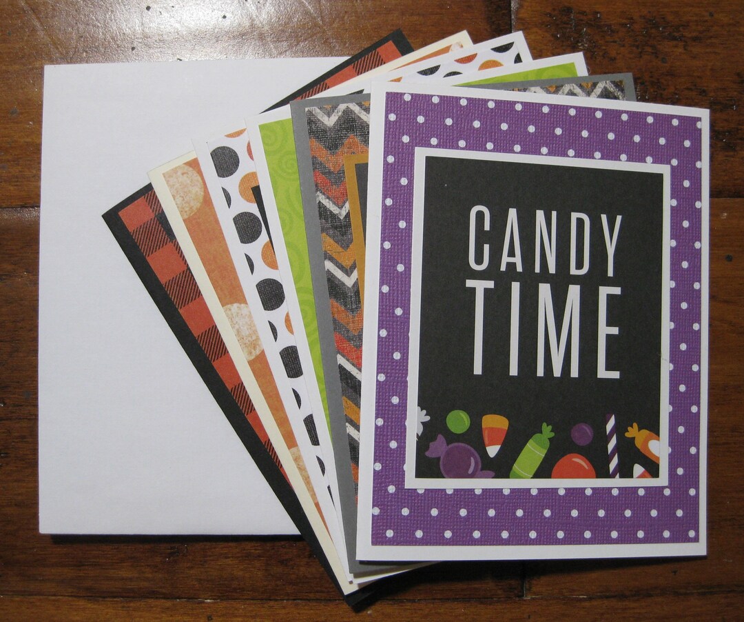 Handmade Halloween Note Card Set: Spooky Cards With Envelopes - Etsy