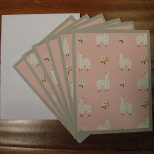 CLEARANCE Llama Karte, 6er Set, Karte mit Umschlägen, Karte mit Umschlägen, Boxed blanko Karte, Karte mit 6 Karte, Karte zur Karte