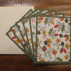 Fall Leaves note card set of 6, Boxed blank notecard set, handmade note cards, notecards w/ envelopes, Blank note cards, Back to school,gift