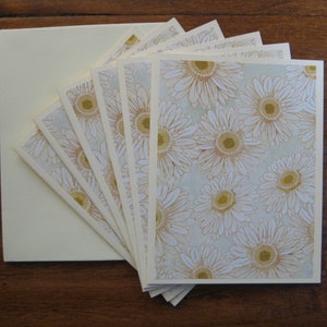 Daisy Notecards: Handmade Floral Thank You Gift, Set of 6