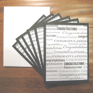 Jeu de 6 cartes de correspondance de félicitations, jeu de cartes de correspondance vierges en boîte, cartes de correspondance faites à la main avec enveloppes, carte de remise des diplômes, carte de mariage, cadeau