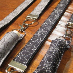 Spider Web Lanyard: Halloween ID Badge Holder with Chapstick Holder