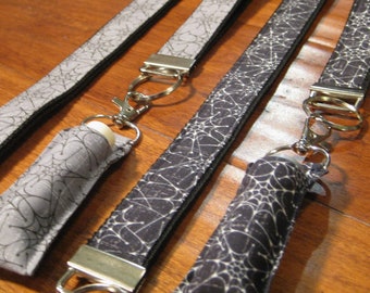 Spider Web Lanyard: Halloween ID Badge Holder with Chapstick Holder
