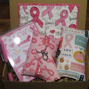 Chemoverzorgingspakket borstkanker, een cadeau voor als je er de woorden niet voor hebt, Breast Cancer Awareness, Port-kussen, cadeau voor kankerpatiënt