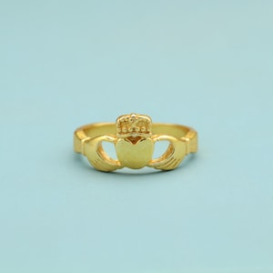 Gold Claddagh Ring: Irish Love, Loyalty, Friendship - Handmade