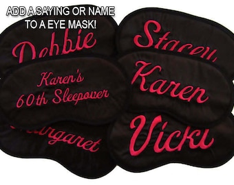 Custom Made Embroidered Eye Mask - favorite on pinterest tumblr instagram polyvore