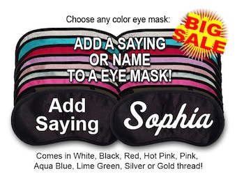 Custom Made Embroidered Eye Mask - SALE - favorite on pinterest tumblr instagram polyvore