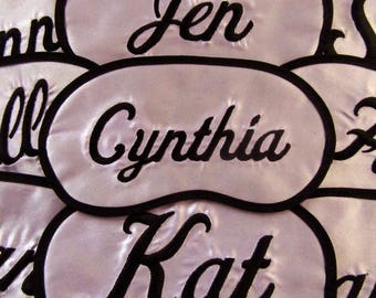 Custom Made Embroidered Eye Mask many Colors to pick from!!!