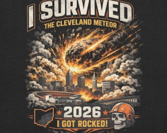 Koszulka unisex Cleveland Meteor 2026 – edycja limitowana „I Survived” Boom Sports Style Ohio Pride