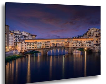 ヴェッキオ橋 ヴァザーリ回廊 フィレンツェ イタリア 写真 アルノ川 橋