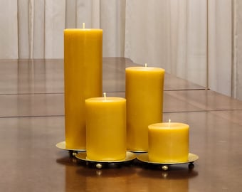 100% Beeswax Pillar Candles | 3 in. | 4 in. | 6 in. | 9 in.