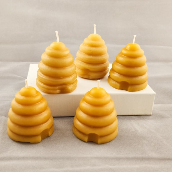 100% Beeswax Skep Mini Beehive Candle | 3 | 6 | 12