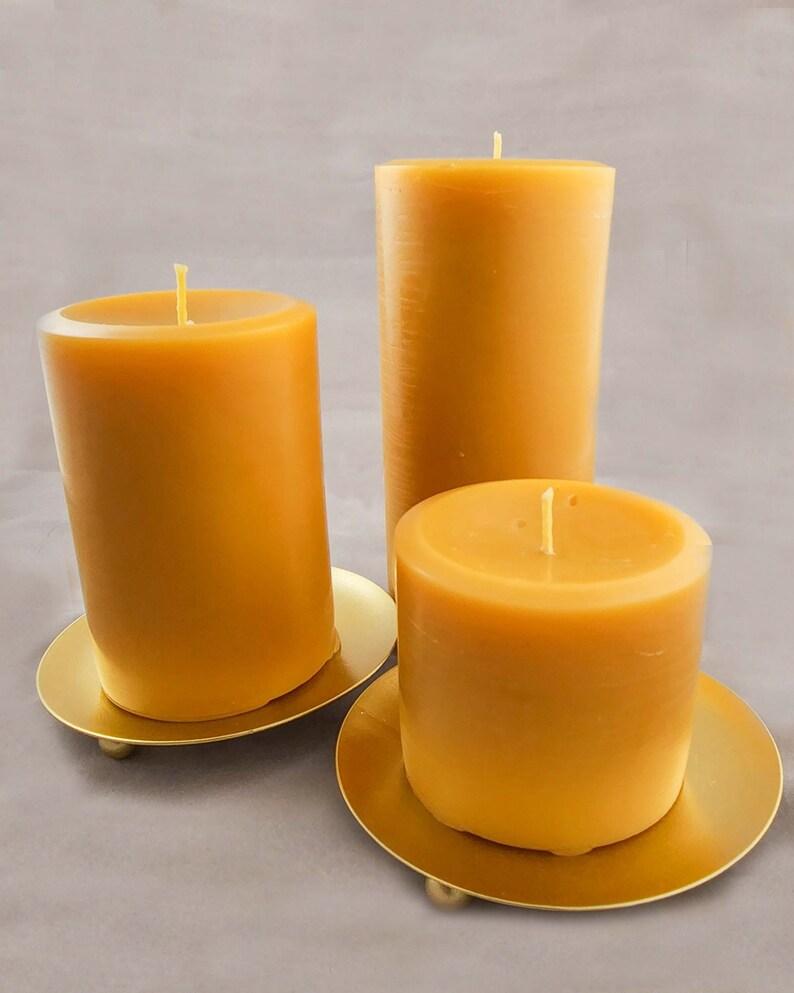 100 Beeswax Pillar Candles 3 In. 4 In. 6 In. 9 In. Etsy