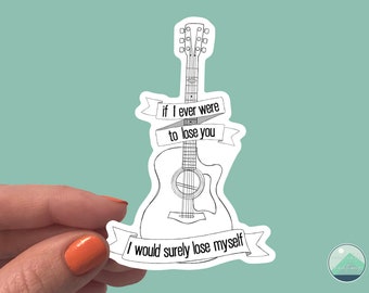 Horror Video Game Part II Joel’s Guitar “If I ever were to lose you…” Quote Water-resistant Sticker