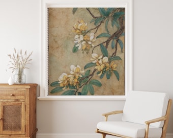 Vintage Floral  Blackout Roller Blind: Custom Printed Window Shade, Living Room Blinds