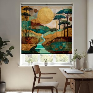 Abstract Landscape Blackout Roller Blind – Custom Luxury for Window Shade