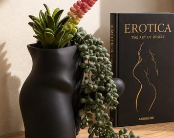 Good Morning Wood Planter - Funny Penis Succulent Pot, Adult Novelty Gag Gift