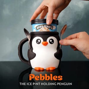 Pebbles the Penguin Ice Cream Holder