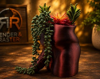 Dadbod Monster Dong Planter - Funny Penis Succulent Pot, Gag Gift for Dad, Drains Through Base