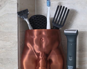 Funny Shower Organizer - Scrub Your Daddy Razor & Toothbrush Holder, Bathroom Gag Gift